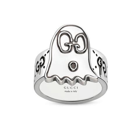 red gucci ghost necklace|gucci ghost ring used.